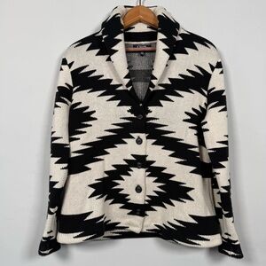 Chaps Aztec print shawl collar cardigan sweater, Size LP, 100% Cotton